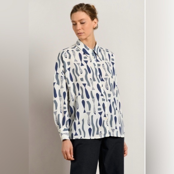 Mat De Misaine Charme Button Down Blouse NWT - Picture 1 of 11